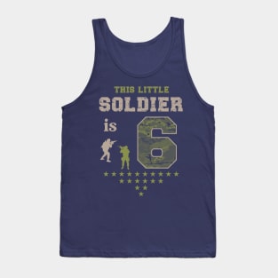 Kids 6 Year Old Soldier Birthday Gift Military T Shirt Tank Top